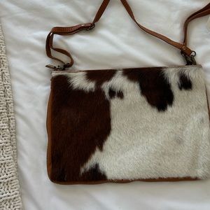 Genuine Cowhide Vintage Leather Crossbody Handbag